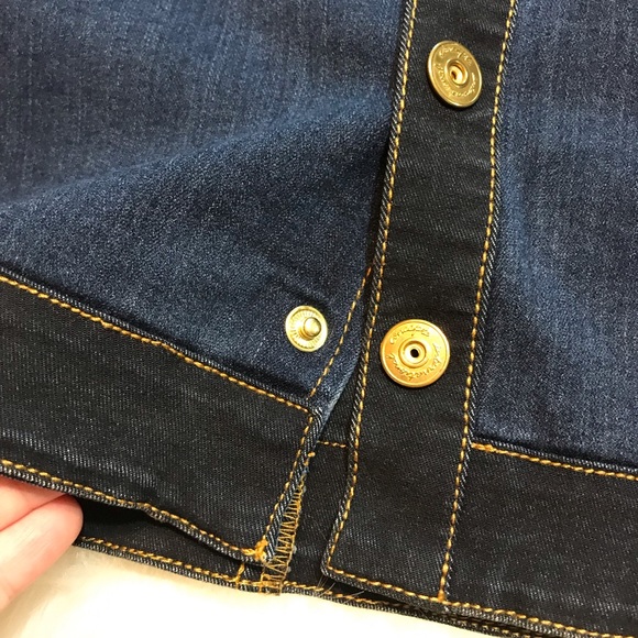 I•N•C International Concepts ⚜️ Blue Denim Snap Skirt - Picture 6 of 7